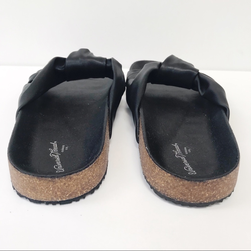 🌺UNIVERSAL THREAD JUNIE Knot Footbed Slides-Black - Picture 5 of 7